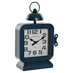 Table clock DKD Home Decor 8424001799985 Blue Iron 19 x 8 x 28 cm