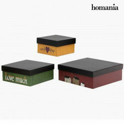 Decorative box Homania (3 pcs) Multicolour Cardboard (3 Pieces) (3 Units) (1...