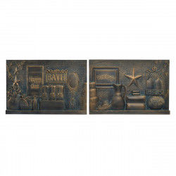 Dekoracja ścienna DKD Home Decor Miedź 60 x 4 x 40 cm (2 Sztuk) (2 pcs)