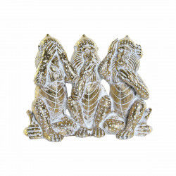Decorative Figure DKD Home Decor Golden Resin Tropical Stripped 21 x 11 x...