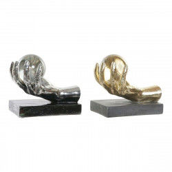 Decorative Figure DKD Home Decor Crystal Silver Golden Resin Hand 20 x 14 x...