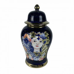 Vase DKD Home Decor Porcelaine Noir Shabby Chic (22 x 22 x 42 cm)