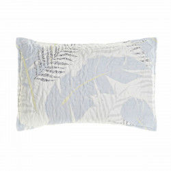 Cushion DKD Home Decor 8424001814602 Blue White Rectangular Squared Flowers...