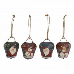Hanging decoration DKD Home Decor Christmas Red Green Metal (4 pcs) (5 x 2.5...