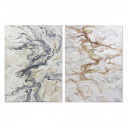 Painting DKD Home Decor Abstract Golden 90 x 3 x 120 cm Modern (2 Units)