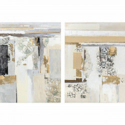 Painting DKD Home Decor 90 x 2,4 x 120 cm Abstract Modern (2 Units)