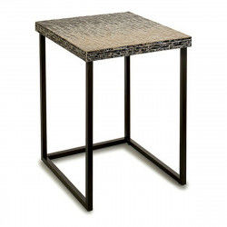 Table d'appoint Gris Métal Nacre noire Contre-plaqué (47 x 62 x 47 cm)
