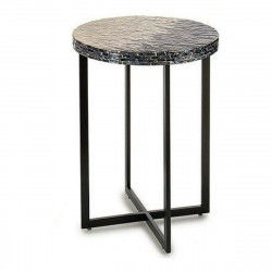 Side table Grey Metal Mother of pearl Particleboard (45 x 62 x 45	 cm)
