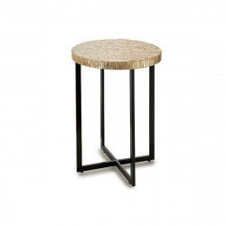 Side table Beige Golden Metal White Mother of pearl 45 x 62 x 45	 cm