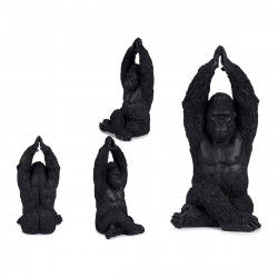 Dekorativ figur Gorilla Sort 18 x 36,5 x 19,5 cm