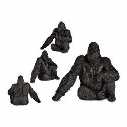 Dekorativ figur Gorilla Sort Harpiks (34 x 50 x 63 cm)