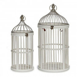 Cage Circular White Wood (2 Pieces)