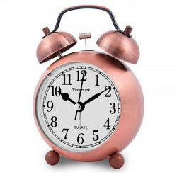 Reloj-Despertador Analógico Timemark Dorado (9 x 13,5 x 5,5 cm)