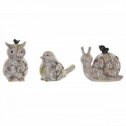 Decorative Figure DKD Home Decor Green Pink Natural animals Shabby Chic 20,5...
