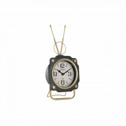 Table clock DKD Home Decor Black Golden Crystal Iron Vintage 15,5 x 8,5 x 32 cm
