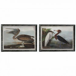 Painting DKD Home Decor 90 x 2 x 68 cm Bird Oriental (2 Units)