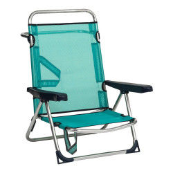Fotel plażowy Alco Aluminium Wielopozycyjna Składany Kolor Zielony 62 x 82 x...