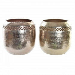 Vase DKD Home Decor Copper 24 x 24 x 22 cm Golden Aluminium Arab Die-cutting...