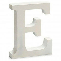 Letter E White Wood 2 x 11 cm