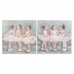 Painting DKD Home Decor 80 x 3 x 80 cm Ballet Dancer Traditional (2 Units)