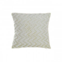 Cushion DKD Home Decor White Squared Zigzag Alpino 45 x 10 x 45 cm