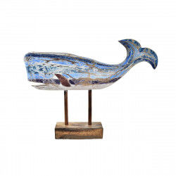 Figurka Dekoracyjna DKD Home Decor 40 x 10 x 30 cm Niebieski Brązowy Wieloryba