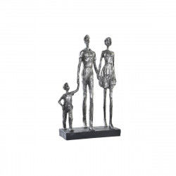 Dekorativ figur DKD Home Decor Sølvfarvet Sort Harpiks Moderne Familie (26 x...