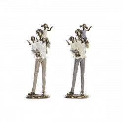 Figurine Décorative DKD Home Decor Blanc Cuivre Famille 10 x 6 x 28 cm (2...