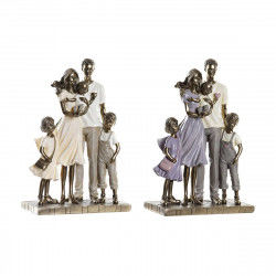Dekorativ figur DKD Home Decor 17,5 x 8,5 x 26 cm Gylden Familie (2 enheder)