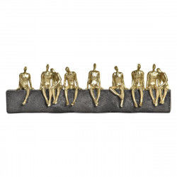 Decorative Figure DKD Home Decor Golden Resin Dark grey Persons Modern (45,3...