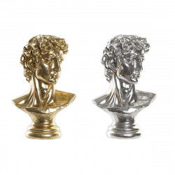 Decorative Figure DKD Home Decor 24,5 x 17,5 x 36 cm Silver Golden Bust...