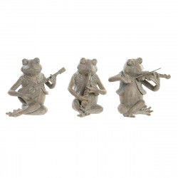 Decorative Figure DKD Home Decor Music 23 x 19,5 x 22,5 cm Brown Frog (3 Units)