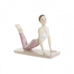 Dekorativ figur DKD Home Decor Pink Yoga Scandi 16 x 6 x 13 cm
