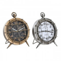 Horloge de table DKD Home Decor Mappemonde 22 x 17 x 29 cm Verre Argenté Noir...