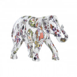 Decorative Figure DKD Home Decor 23 x 9 x 17 cm Elephant White Multicolour...