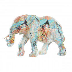 Dekorativ figur DKD Home Decor Elefant Harpiks Multifarvet (37,5 x 17,5 x 26 cm)