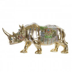 Decorative Figure DKD Home Decor Golden Resin Multicolour Rhinoceros (55 x...
