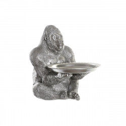 Dekorativ figur DKD Home Decor Sølvfarvet Harpiks Gorilla (38 x 55 x 52 cm)