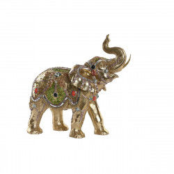Dekorativ figur DKD Home Decor 33 x 15,5 x 31 cm Elefant Gylden Kolonistil