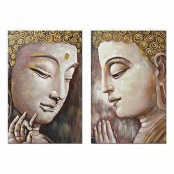 Painting DKD Home Decor Buddha 80 x 3 x 120 cm Oriental (2 Units)