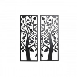 Wall Decoration DKD Home Decor (2 Pieces) Tree Metal Shabby Chic (35 x 1,3 x...