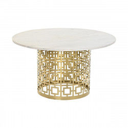Centre Table DKD Home Decor White Golden Metal Marble 76 x 76 x 43 cm