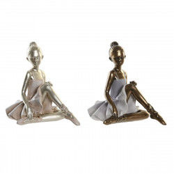 Dekorativ figur DKD Home Decor 19 x 13,5 x 17,5 cm Pink Syren Ballet...