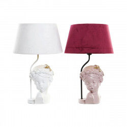 Desk lamp DKD Home Decor Red Resin Light Pink 220 V 50 W 30 x 30 x 49 cm (2...