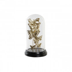 Figurine Décorative DKD Home Decor Verre Noir Doré Métal Papillons (18,5 x...
