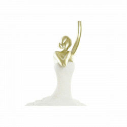 Figurine Décorative DKD Home Decor 13,5 x 12,5 x 40 cm Doré Blanc Résine...