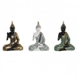 Dekorativ figur DKD Home Decor 19 x 10 x 26,5 cm Blå Gylden Buddha Grøn...
