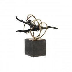 Decorative Figure DKD Home Decor Black Golden Metal Resin Modern (36 x 14 x...