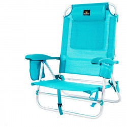 Sammenfoldelig stol med køletaske Textiline Coral 55 x 24 x 63 cm Turkisblå