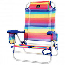 Sammenfoldelig stol med køletaske Textiline Coral 55 x 24 x 63 cm Multifarvet